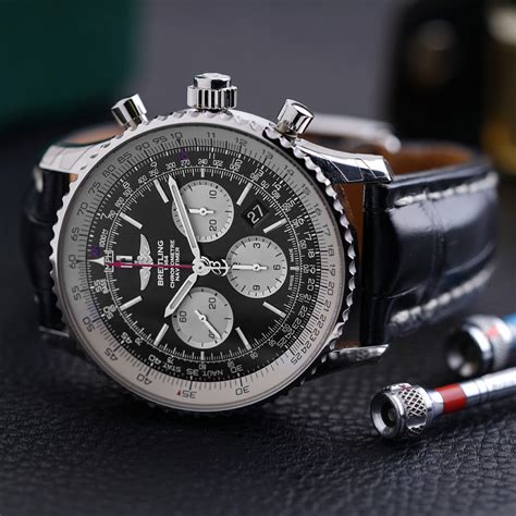 breitling navitimer 1 black steel rattrapante 45mm|Breitling Navitimer buying guide.